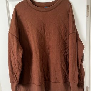 Pull over tunic sweatshirt